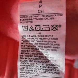 Brand new set top & pants Gap neon orange 77% cotton top M sweatpant S.